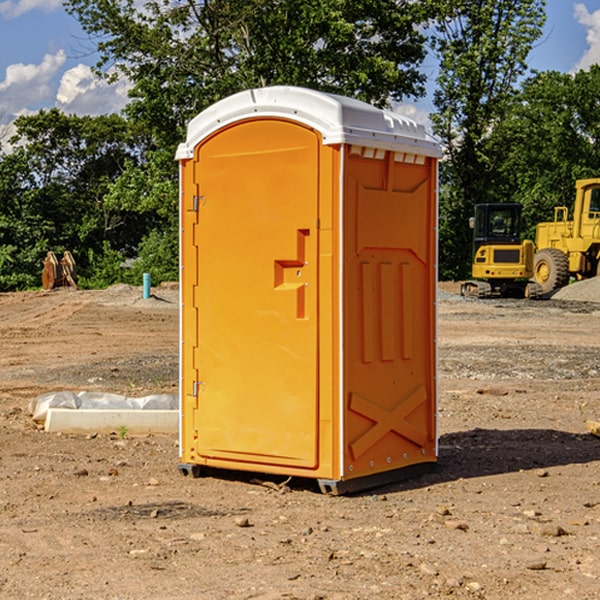 how often are the porta potties cleaned and serviced during a rental period in Aragon New Mexico